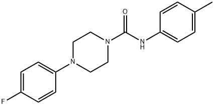 (4-(4-FLUOROPHENYL)PIPERAZINYL)-N-(4-METHYLPHENYL)FORMAMIDE 结构式