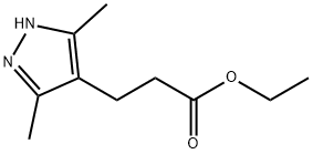 3-(3,5-二甲基-1H-吡唑-4-基)丙酸乙酯 结构式