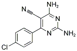 2,4-DIAMINO-6-(4-CHLOROPHENYL)-5-PYRIMIDINECARBONITRILE 结构式