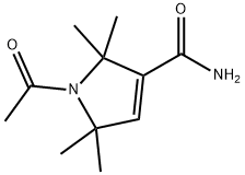 1-ACETYL-2,2,5,5-TETRAMETHYL-3-PYRROLINE-3-CARBOXAMIDE 结构式