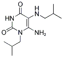 6-AMINO-1-ISOBUTYL-5-ISOBUTYLAMINO-1H-PYRIMIDINE-2,4-DIONE 结构式