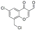 6-CHLORO-8-CHLOROMETHYL-4-OXO-4H-CHROMENE-3-CARBALDEHYDE 结构式