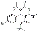 N,N'-BIS(TERT-BUTOXYCARBONYL)-N-PARABROMOBENZYL-S-METHYL-ISOTHIOUREA 结构式