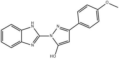 1-(1H-苯并咪唑-2-基)-3-(4-甲氧苯基)-1H-吡唑-5-醇 结构式