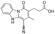 3-(4-CYANO-3-METHYL-1-OXO-1,5-DIHYDRO-BENZO[4,5]IMIDAZO[1,2-A]PYRIDIN-2-YL)-PROPIONIC ACID 结构式