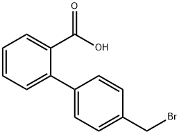 4'-溴甲基-联苯-2-甲酸 结构式