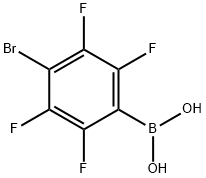 4-溴-2,3,5,6-四氟苯硼酸 结构式