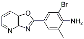 2-BROMO-6-METHYL-4-[1,3]OXAZOLO[4,5-B]PYRIDIN-2-YLANILINE 结构式