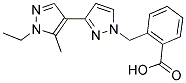 2-((1'-ETHYL-5'-METHYL-1H,1'H-3,4'-BIPYRAZOL-1-YL)METHYL)BENZOIC ACID 结构式