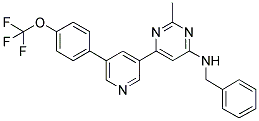 BENZYL-(2-METHYL-6-[5-(4-TRIFLUOROMETHOXY-PHENYL)-PYRIDIN-3-YL]-PYRIMIDIN-4-YL)-AMINE 结构式