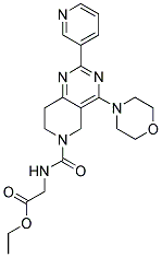 [(4-MORPHOLIN-4-YL-2-PYRIDIN-3-YL-7,8-DIHYDRO-5H-PYRIDO[4,3-D]PYRIMIDINE-6-CARBONYL)-AMINO]-ACETIC ACID ETHYL ESTER 结构式