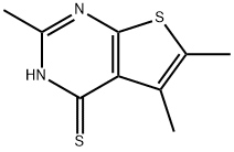 2,5,6-TRIMETHYLTHIENO[2,3-D]PYRIMIDINE-4-THIOL 结构式