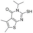 3-ISOPROPYL-2-MERCAPTO-5,6-DIMETHYLTHIENO[2,3-D]PYRIMIDIN-4(3H)-ONE 结构式