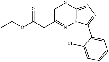 2-[3-(2-氯苯基)-7H-[1,2,4]三唑并[3,4-B][1,3,4]噻二嗪-6-基]乙酸乙酯 结构式