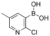 2-氯-5-甲基吡啶-3-硼酸 结构式