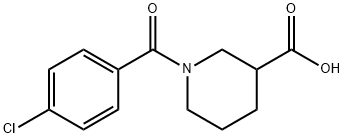 1-(4-氯苯基)羰基哌啶-3-羧酸 结构式