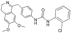 1-(4-((6,7-DIMETHOXY(3,4-DIHYDROISOQUINOLYL))METHYL)PHENYL)-3-(2-CHLOROPHENYL)UREA 结构式