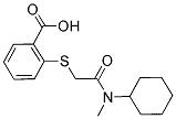 2-((2-((环己基甲基)氨基)-2-氧代乙基)硫代)苯甲酸 结构式