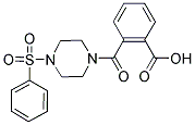 2-([4-(PHENYLSULFONYL)PIPERAZIN-1-YL]CARBONYL)BENZOIC ACID 结构式