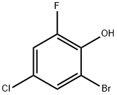 2-溴-4-氯-6-氟苯酚 结构式