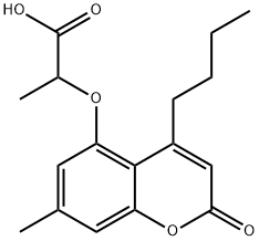 2-(4-丁基-2-氧代-7-甲基-苯并吡喃-5-基)氧基丙酸 结构式