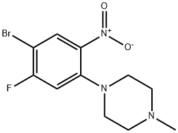 1-(4-BROMO-5-FLUORO-2-NITROPHENYL)-4-METHYLPIPERAZINE 结构式