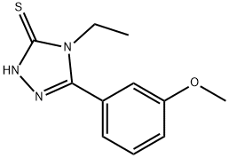 4-乙基-5-(3-甲氧苯基)-4H-1,2,4-三唑-3-硫醇 结构式