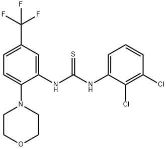 1-(2,3-DICHLOROPHENYL)-3-(2-MORPHOLIN-4-YL-5-(TRIFLUOROMETHYL)PHENYL)THIOUREA 结构式