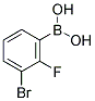 3-BROMO-2-FLUOROPHENYLBORONIC ACID 结构式