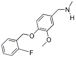 N-(4-((2-FLUOROBENZYL)OXY)-3-METHOXYBENZYL)-N-METHYLAMINE 结构式