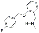 1-(2-((4-FLUOROBENZYL)OXY)PHENYL)-N-METHYLMETHANAMINE 结构式