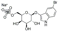5-BROMO-3-INDOXYL-BETA-D-GALACTOPYRANOSIDE-6-SULFATE SODIUM SALT 结构式