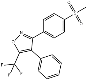 3-(4-METHYLSULPHONYLPHENYL)-4-PHENYL-5-TRIFLUOROMETHYLISOXAZOLE 结构式