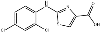 2-(2,4-DICHLORO-PHENYLAMINO)-THIAZOLE-4-CARBOXYLIC ACID 结构式