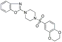 2-[4-(2,3-DIHYDRO-1,4-BENZODIOXIN-6-YLSULFONYL)PIPERAZIN-1-YL]-1,3-BENZOXAZOLE 结构式