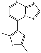 7-(2,5-DIMETHYL-3-THIENYL)[1,2,4]TRIAZOLO[1,5-A]PYRIMIDINE 结构式