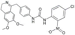 1-(4-((6,7-DIMETHOXY(3,4-DIHYDROISOQUINOLYL))METHYL)PHENYL)-3-(4-CHLORO-2-NITROPHENYL)UREA 结构式