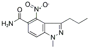 1-METHYL-3-PROPYL-4-NITRO-INDAZOLE-5-CARBOXAMIDE 结构式