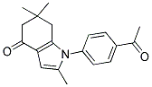 1-(4-ACETYLPHENYL)-2,6,6-TRIMETHYL-5,6,7-TRIHYDROINDOL-4-ONE 结构式