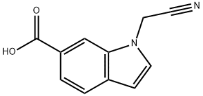 1-(氰甲基)-1H-吲哚-6-羧酸 结构式