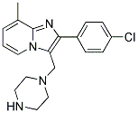 2-(4-CHLORO-PHENYL)-8-METHYL-3-PIPERAZIN-1-YLMETHYL-IMIDAZO[1,2-A]PYRIDINE 结构式