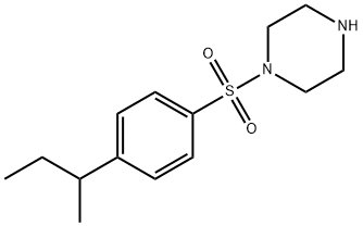 1-(4-仲丁基苯基)磺酰基哌嗪 结构式