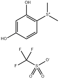 2,4-二羟基苯基二甲基锍三氟甲烷磺酸盐 结构式