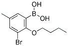 3-BROMO-2-BUTOXY-5-METHYLPHENYLBORONIC ACID 结构式