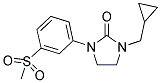 1-(CYCLOPROPYLMETHYL)-3-[3-(METHYLSULFONYL)PHENYL]IMIDAZOLIDIN-2-ONE 结构式