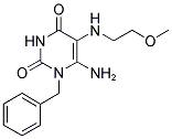 6-AMINO-1-BENZYL-5-(2-METHOXY-ETHYLAMINO)-1H-PYRIMIDINE-2,4-DIONE 结构式