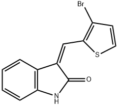 3-[(Z)-(3-BROMO-2-THIENYL)METHYLIDENE]-1H-INDOL-2-ONE 结构式