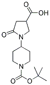 1-[1-(TERT-BUTOXYCARBONYL)-4-PIPERIDINYL]-5-OXO-3-PYRROLIDINECARBOXYLIC ACID 结构式