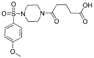 5-(4-[(4-METHOXYPHENYL)SULFONYL]PIPERAZIN-1-YL)-5-OXOPENTANOIC ACID 结构式