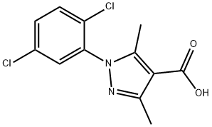 1-(2,5-二氯苯基)-3,5-二甲基-1H-吡唑-4-羧酸 结构式